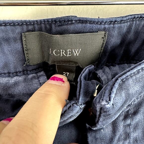 J Crew Navy Blue Cargo Pants 27 Back Flap Pockets - Picture 4 of 5